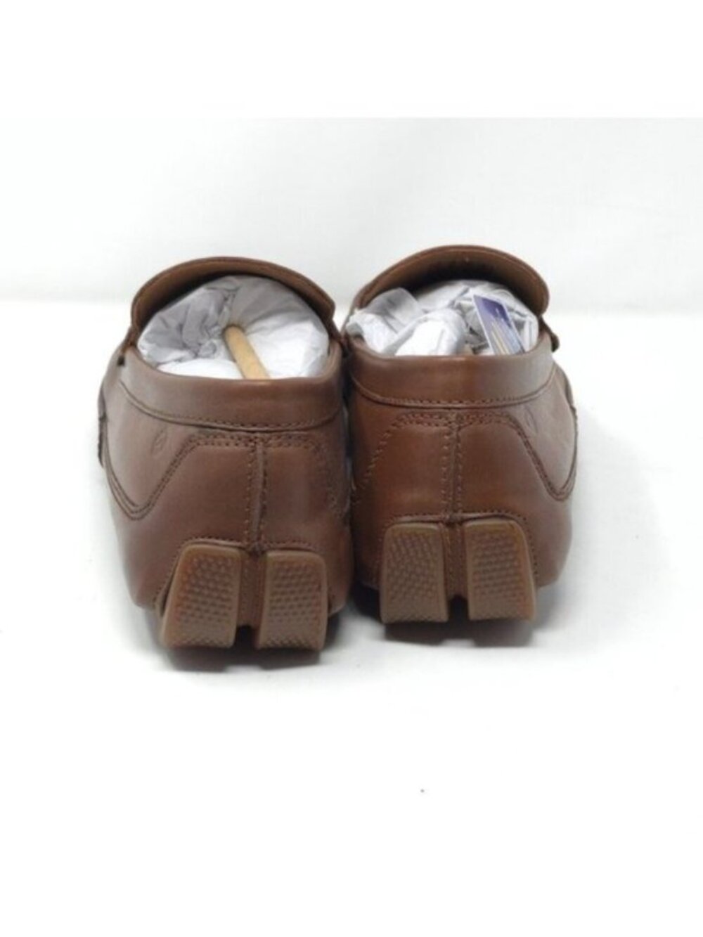 Clarks Markman Way Dark Tan Leather Loafer Slip On Shoes 9.5M - Picture 4 of 7